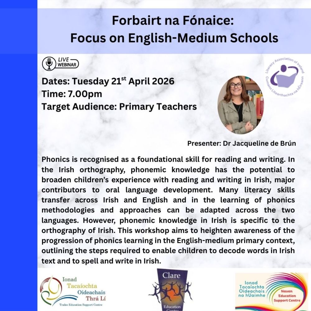 SP26-99 Forbairt na Fónaice: Focus on English-medium schools